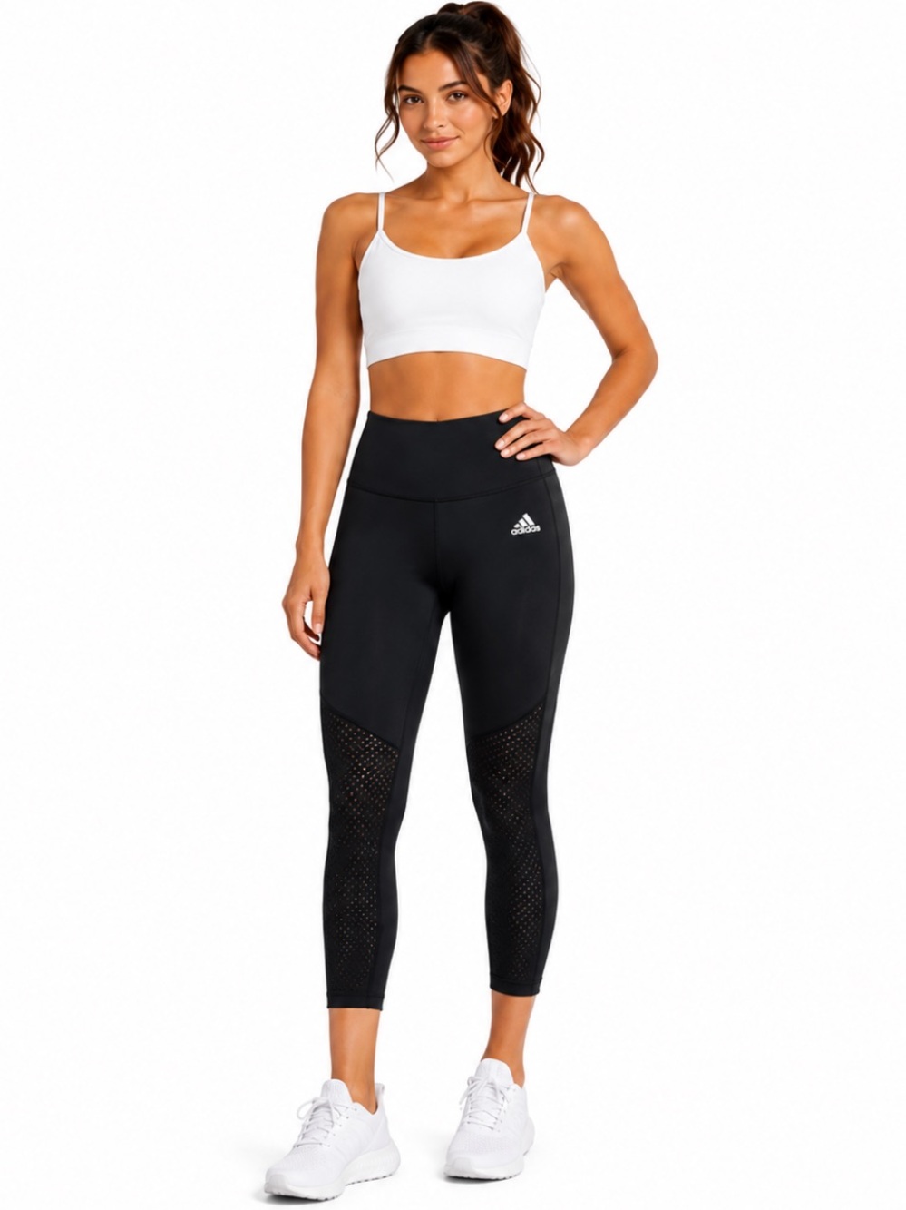 Adidas Women’s Black High Rise Compression Running Leggings —Size S